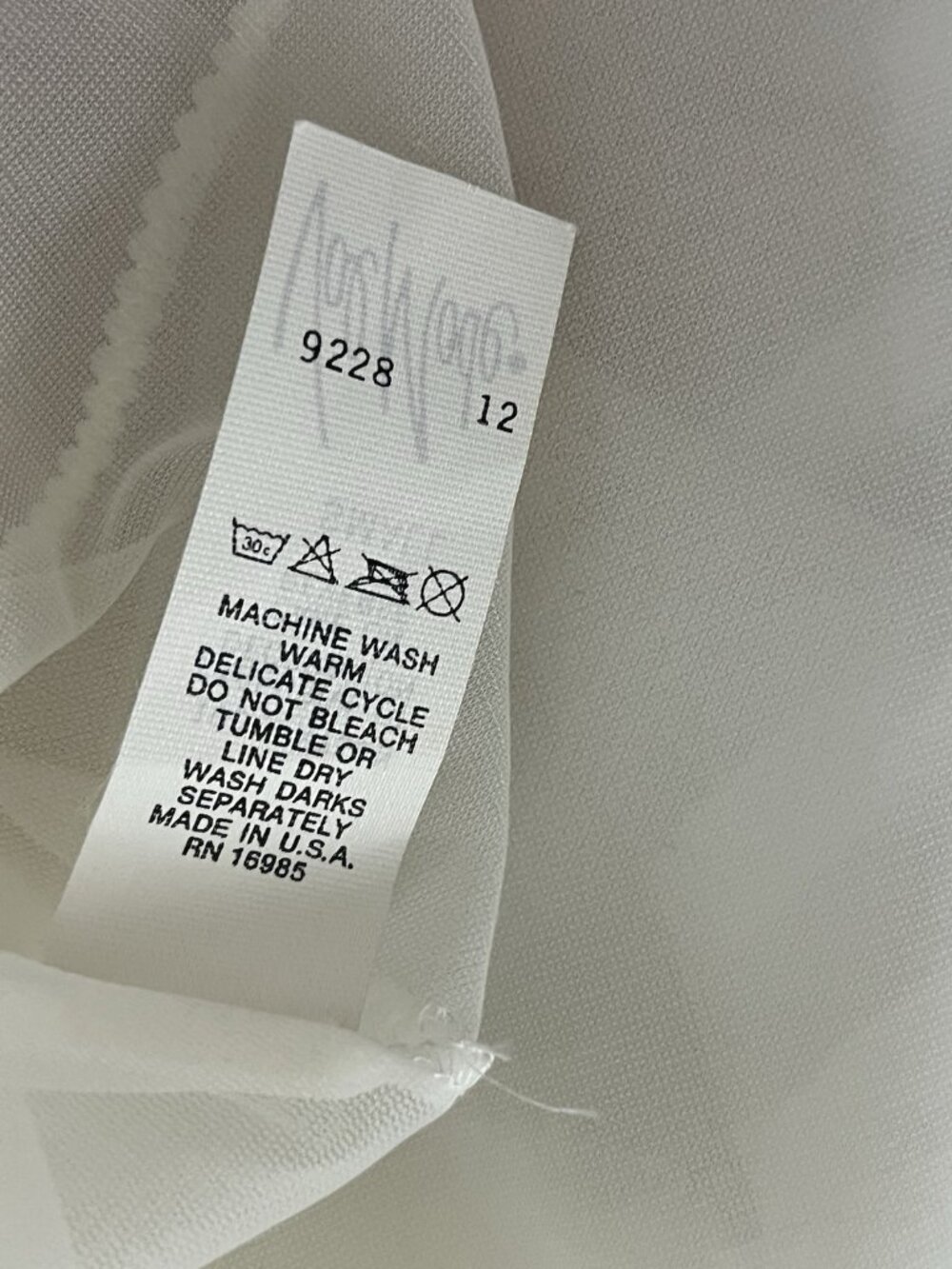 Vintage Val Mode Women's S Sheer Robe Nylon Lace Satin Trim Ivory - Picture 13 of 13